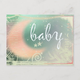 Baby Shower postcard invitation