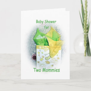Baby shower pour que deux mères soient invitation