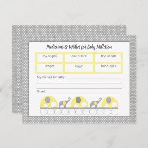 Baby Shower Predictions and wishes - neutral Invitation