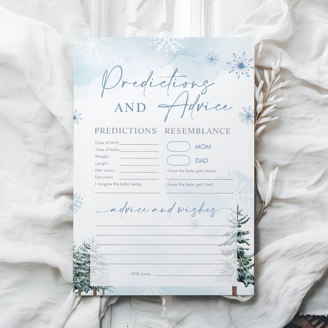 Baby shower Prédictions et cartes de conseil (Créateur téléchargé)