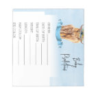 Baby Shower Predictions Game Highland cow Blue