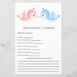 Baby shower predictions in spanish