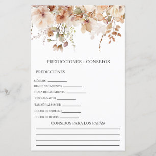 Baby shower predictions in spanish