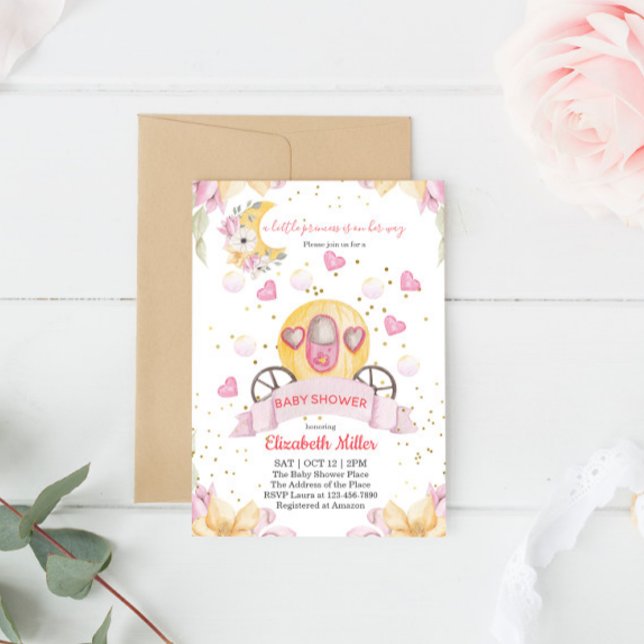 Baby shower Princess Carriage Invitation (Créateur téléchargé)