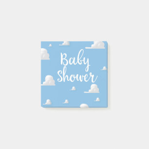 Baby Shower Puffy White Clouds Post-it Notes