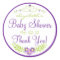 Baby Shower Purple Floral Thank You