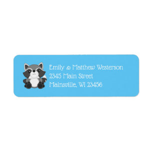 Baby shower Raccoon bleu