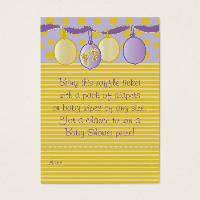 Baby Shower Raffle Ticket/Baby Footprints (Front)