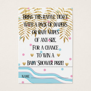 Baby Shower Raffle Ticket/Flamingo Mommy & Baby