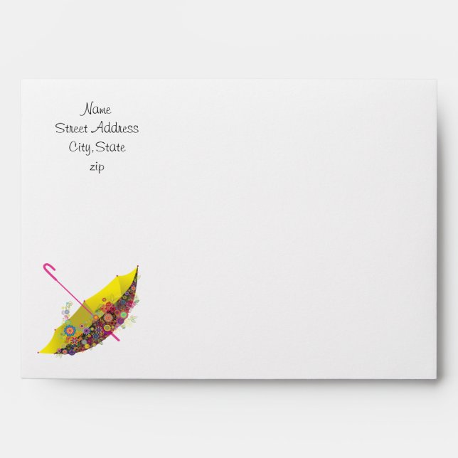 Baby Shower Raining Babies Envelope (Front)