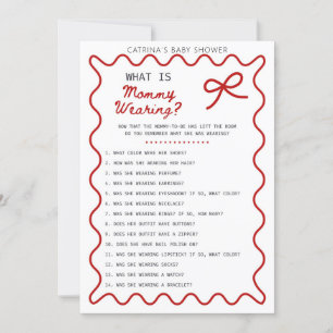 Baby shower Red Bow - Nom modifiable, invitation 5