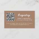 Baby Shower Registry QR Code Gentle Brown