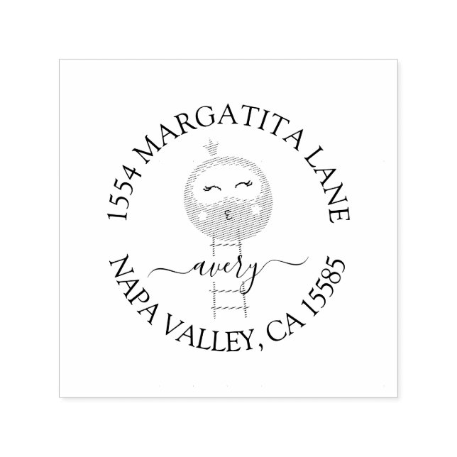 Baby Shower Return Address Self-inking Stamp (Design)