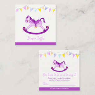 Baby shower rocking cheval art diaper tirage carte