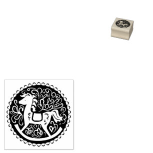 Baby Shower Rocking Horse  Rubber Stamp