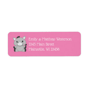 Baby shower rose âne