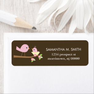 Baby shower rose de nid d'oiseaux