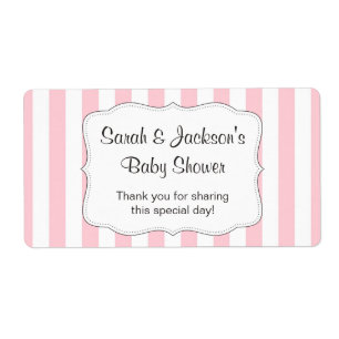 Baby shower rose merci pour l'emballage bouteille