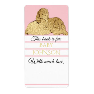 Baby shower rose or Eléphant Feuille d'emballage 8