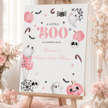 Baby Shower Rose Sucré Effrayant Little Boo