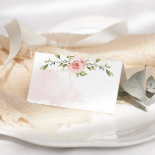 Baby shower rose vif élégant rose Cartes de place