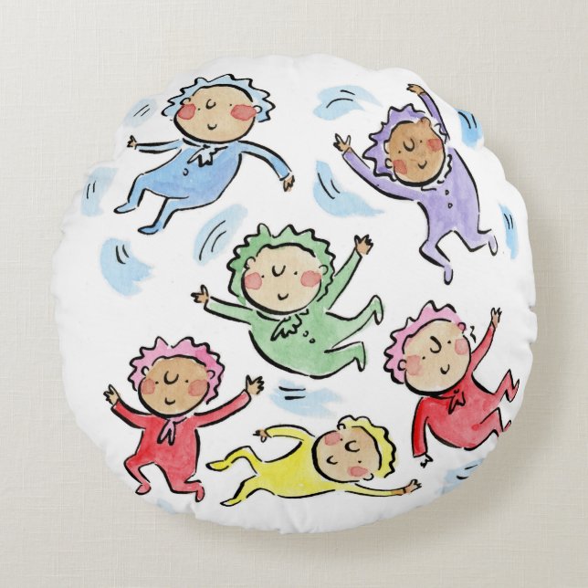 Baby Shower Round Pillow (Front)