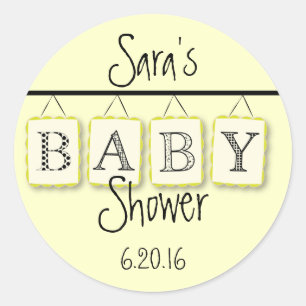 Baby Shower Round Sticker