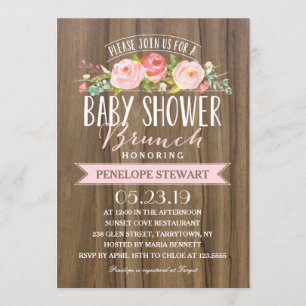 Baby shower russe  Baby shower Invitation rose