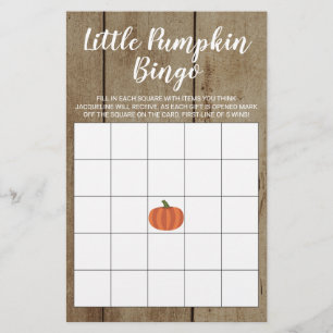Baby shower Rustique Citrouille Automne Carte cade