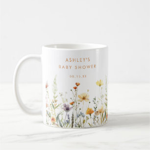 Baby shower rustique Fleur sauvage de café Mug