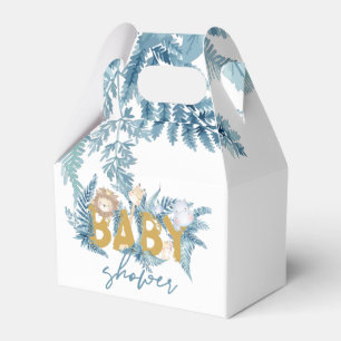 Baby Shower Safari Animals Exotic Personalized Favor Box
