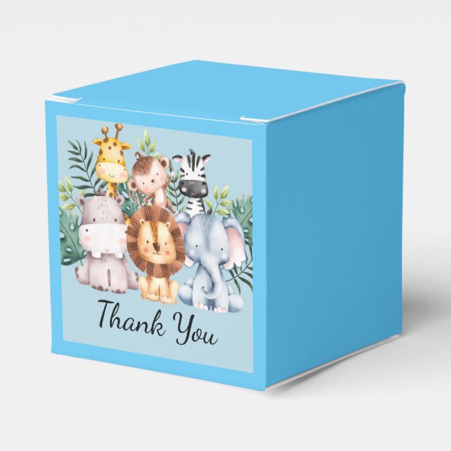 Baby Shower Safari Favour Box (Front Side)