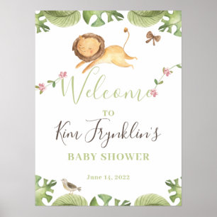 Baby shower Safari Jungle Affiche de bienvenue