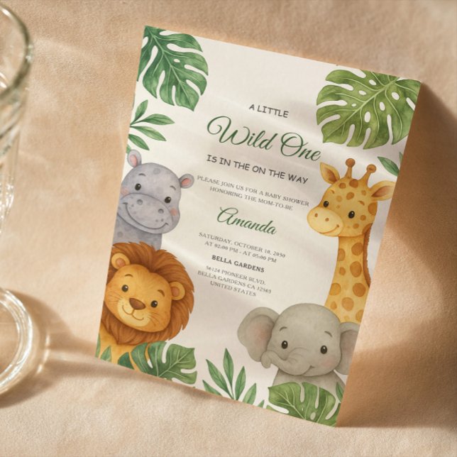 Baby shower Safari Jungle Invitation (Créateur téléchargé)
