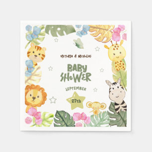 Baby Shower Safari Themed Boho Decoration Napkin