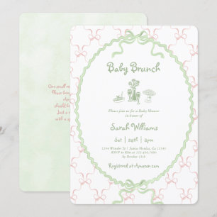 Baby shower Sage Brunch Invitation