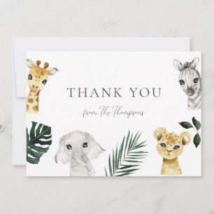 Baby shower sauvage d'une Jungle Merci