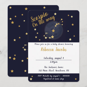 Baby shower Scorpio zodiac Invitation