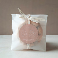 Baby shower script modern girly blush pink elegant