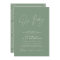 Baby shower script modern sage green elegant