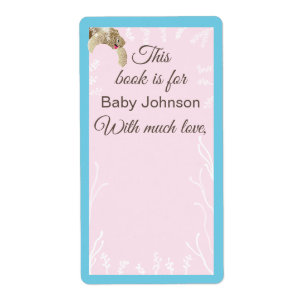 Baby shower "Sea Turtle Pink" Feuille de plaque de