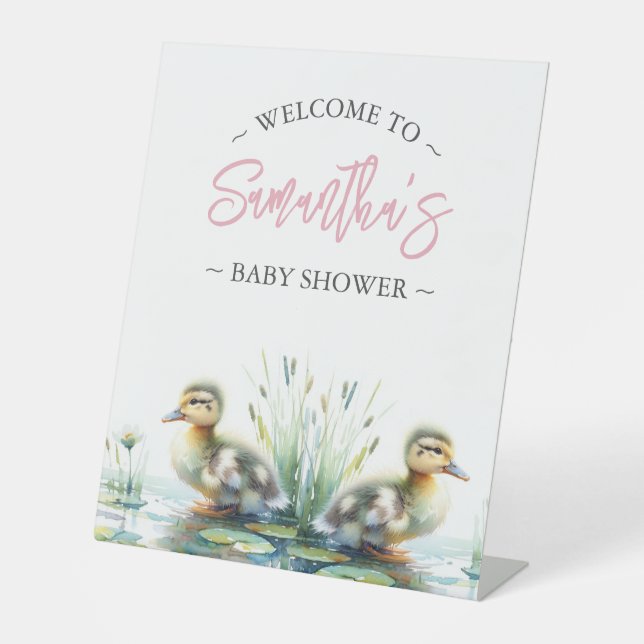 Baby Shower Signs Cute Ducklings (Front)