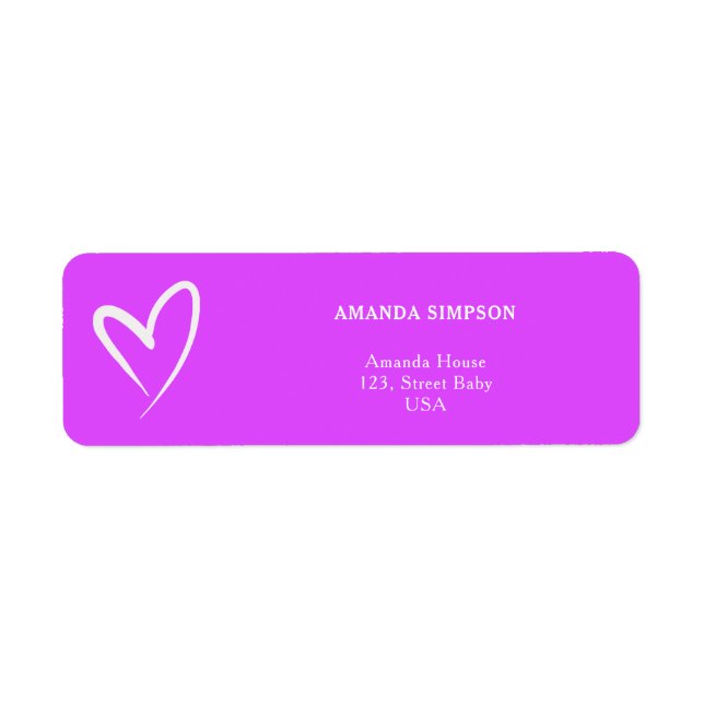 Baby shower simple et violet minimaliste (Devant)