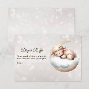 Baby Shower Sleeping Baby Animal Diaper Raffle Enclosure Card