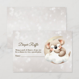 Baby Shower Sleeping Baby Animal Diaper Raffle Enclosure Card