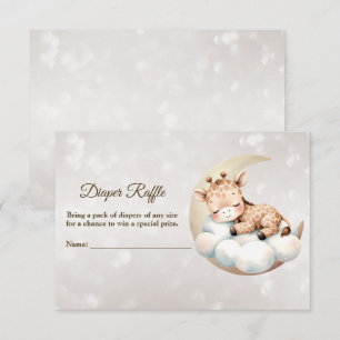 Baby Shower Sleeping Baby Animal Diaper Raffle Enclosure Card