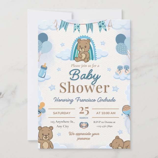 Baby Shower Soft Life Aesthetic Design Invitation (Front)