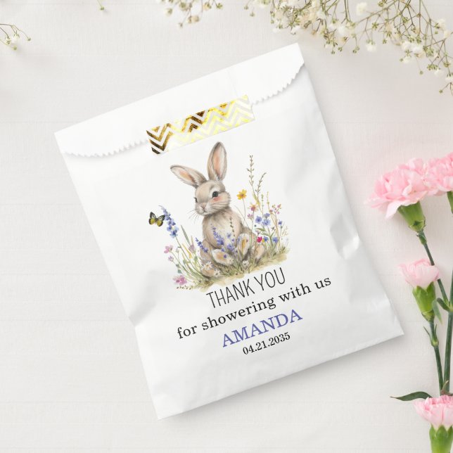 Baby Shower Some bunny wildflowers Favour Bag (Sealed)