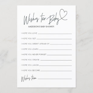 Baby shower Souhaite Une Carte De Jeu Pour Gardien