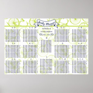 Baby Shower Special Event Guest Seating Chart
